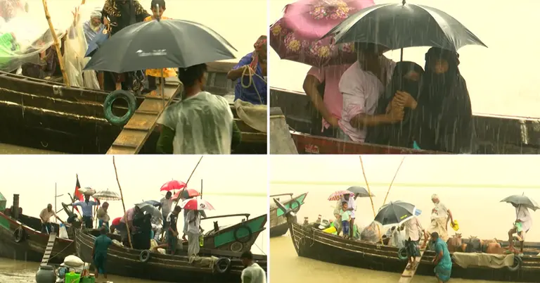 ঝুঁকি নিয়ে তীরে ফিরছে চরাঞ্চলের মানুষ